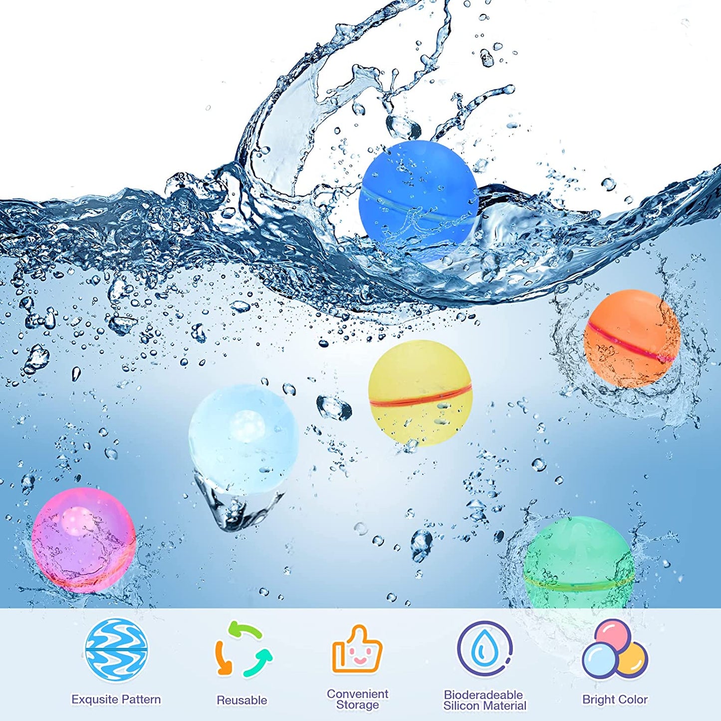 Opaline™ Reusable Water Balloons (12 pcs)